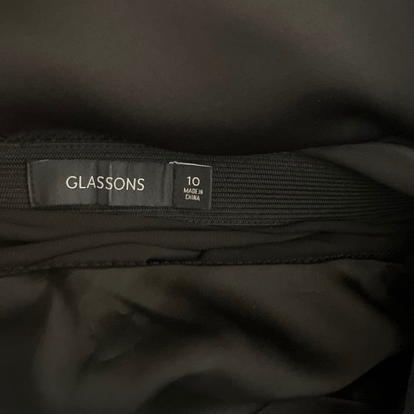 Glassons , black satin slim midi skirt. - Picture 5 of 7